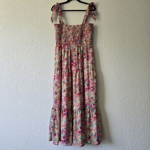 Sam Edelman‎ 14 Smocking Tier Floral Midi Dress
